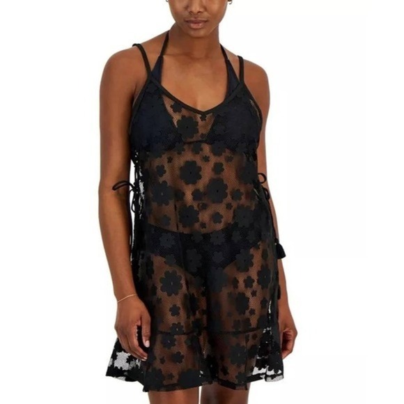 Miken Other - Women's MIKEN Lace Swim Cover-Up Dress Black Size XL New With Tags